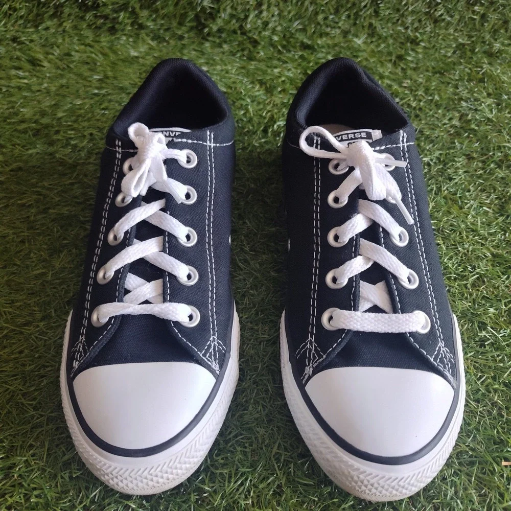 Converse Youth Chuck Taylor All Star Size 3 Slip On Black White A01696F Shoes
